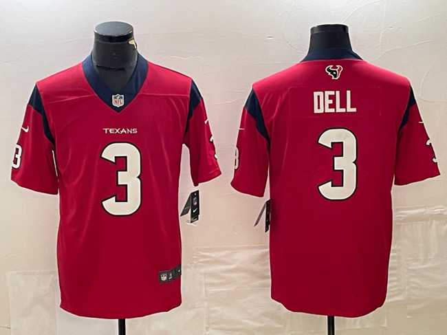Mens Houston Texans #3 Tank Dell Red Vapor Untouchable Football Stitched Jersey